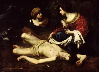 Die heilige Irene pflegt den heiligen Sebastian